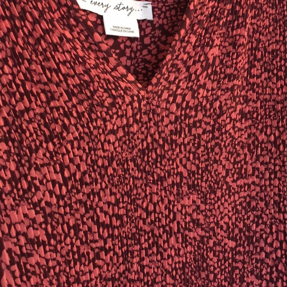 4X Printed Heart Blouse with Swingy Pleats from the In Every Story line at PENN - Picture 16 of 17